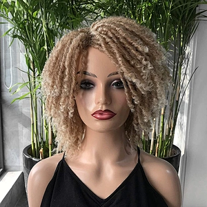 Longzhao Finger Waves Synthetic Hair Wig Heat Resistant Short Wigs for African American Women Pixie Cut Cute Wigs