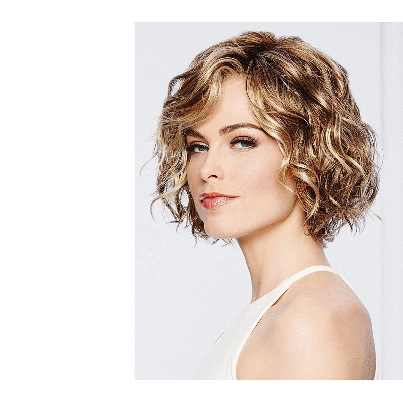 Longzhao Beauty wholesale blonde brown kinky body wave water wave curly synthetic wigs for women