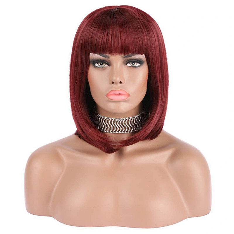 Longzhao Wholesale  Fashion Hot sale High Quality Cheap Colorful Heat Resistant Short  BOB Wigs High Fiber Synthetic Hair