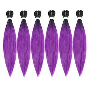 LZ Wholesale Pre-Stretched Braiding Hair Perm Yaki Jumbo Braids Synthetic Hair Extensions Easy braid Hair