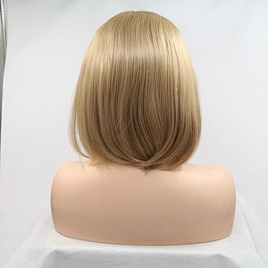 Longzhao Wholesale Synthetic Short Wig Color Blonde Wigs For Black Women California Costume13*3 lace frontal Wig