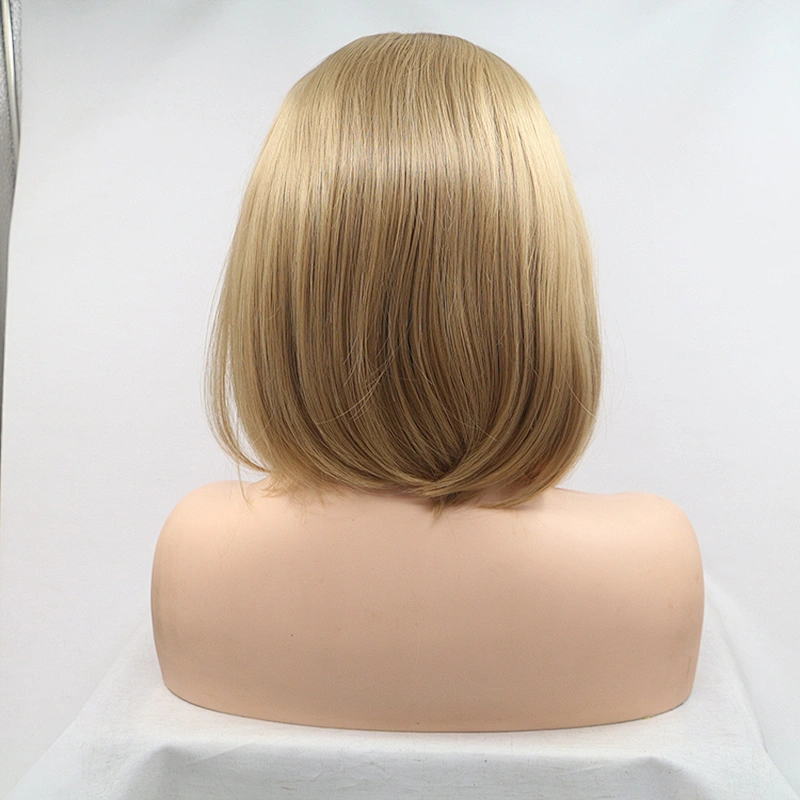 Longzhao Wholesale Synthetic Short Wig Color Blonde Wigs For Black Women California Costume13*3 lace frontal Wig