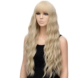 Longzhao Beauty cosplay colorful loose wave Wholesale heat resistant kinky curly synthetic long hair wigs for women