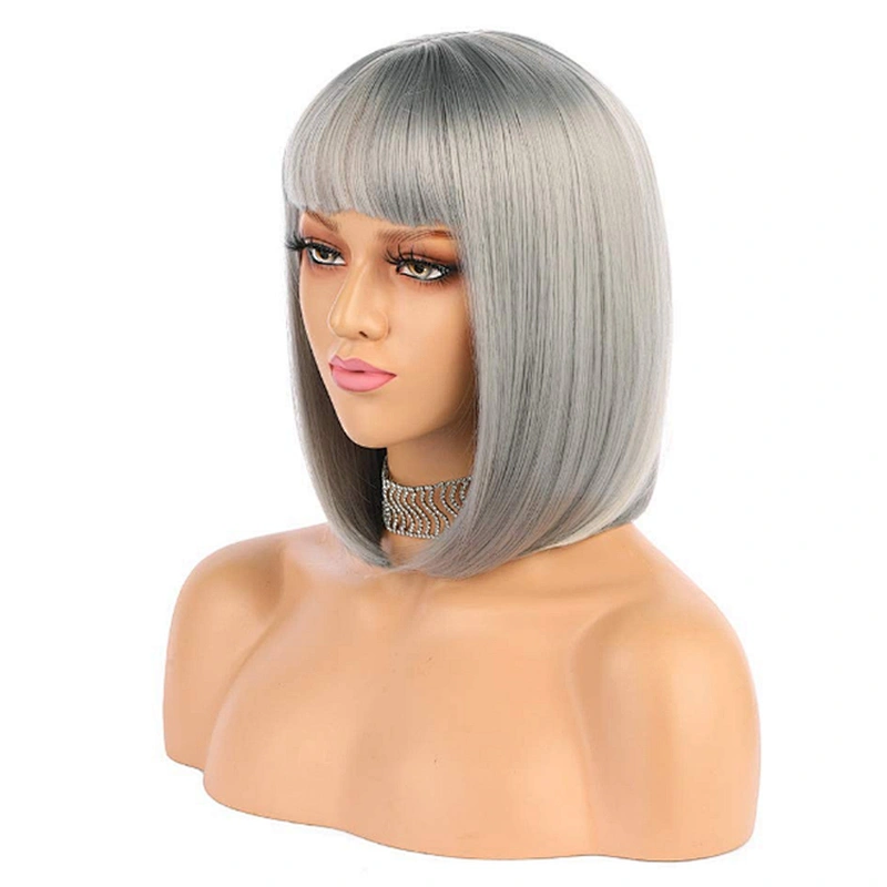 Longzhao Wholesale  Fashion Hot sale High Quality Cheap Colorful Heat Resistant Short  BOB Wigs Synthetic Wigs For Black Women
