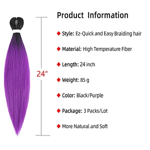 LZ Wholesale Pre-Stretched Braiding Hair Perm Yaki Jumbo Braids Synthetic Hair Extensions Easy braid Hair