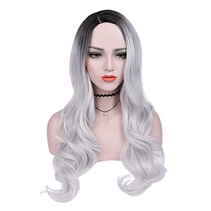 Longzhao 22 Inch Popular Vendor Cheap Wholesale Ombre Blonde 613 Curly Deep Wave Body Wave For Black Women Synthetic Hair Wigs