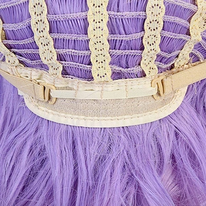Top Quality Afro Short Bob Kinky Curly Style Purple Wig With Bangs Shoulder Length Kinky Fluffy Wigs For Black Women