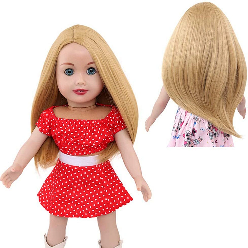 16  Inch Doll Hair Wigs  Girl Gift Heat Resistant Long Straight Replacement doll Wigs for 16'' Dolls