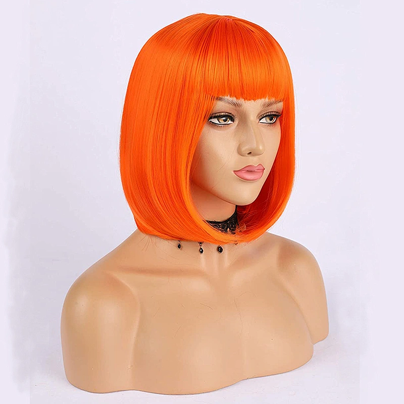 Longzhao Wholesale  Fashion Hot sale High Quality Cheap Colorful Heat Resistant Short Synthetic BOB Wigs synthetic wig vendors