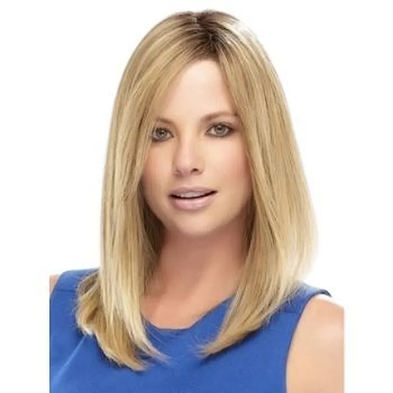 Longzhao wholesale vendors hot-selling long gold hair soft straight wig synthetic hair wigs for fashion women