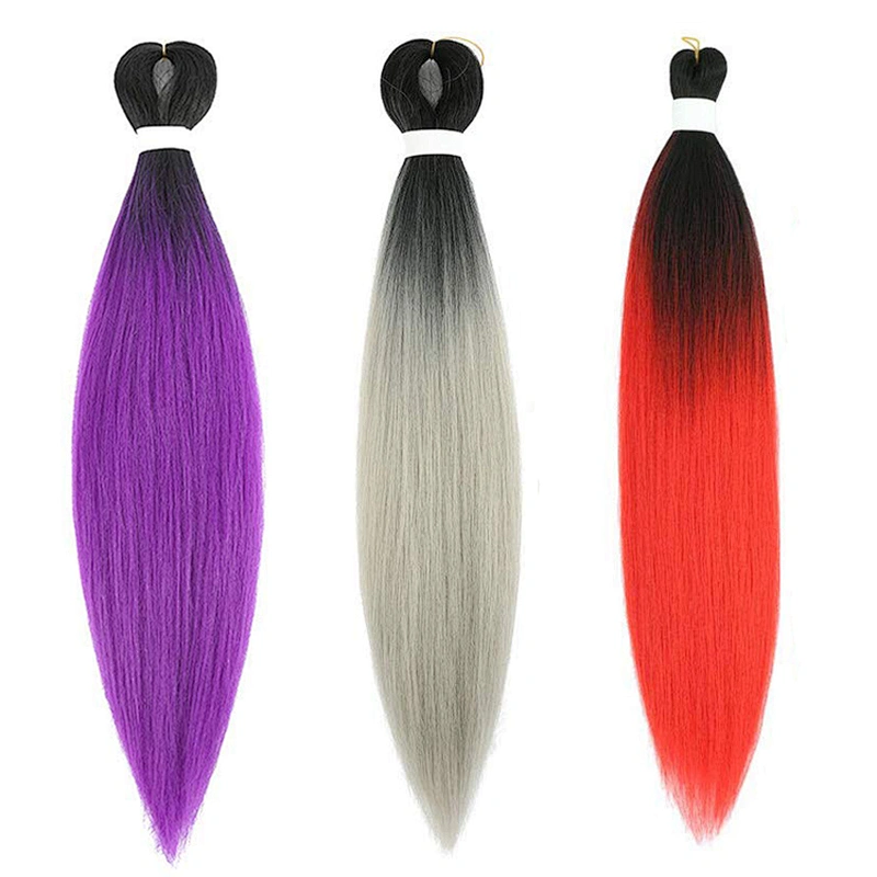 LZ Wholesale Pre-Stretched Braiding Hair Perm Yaki Jumbo Braids Synthetic Hair Extensions Easy braid Hair