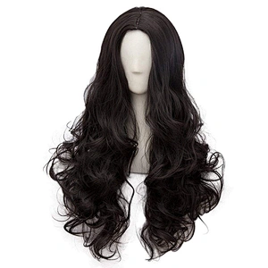 Synthetic Black Wigs Body Wave Hair Long Curly Hair Wigs For Black Women Heat Resistant Fiber hair wigs for black men