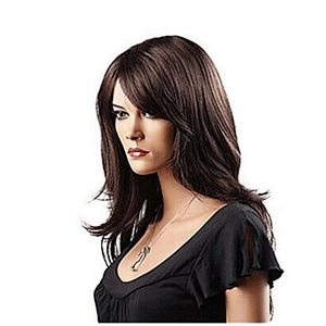 Longzhao hair wholesale silk synthetic brown long hair wig and nature wave for women
