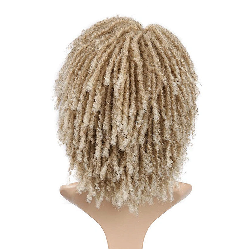 Longzhao Finger Waves Synthetic Hair Wig Heat Resistant Short Wigs for African American Women Pixie Cut Cute Wigs