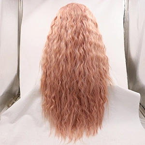 Longzhao New Style Synthetic Wigs Long Wavy Hair Wigs For Black Women Heat Resistant Fiber lace frontal wig