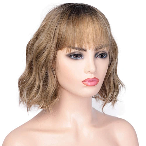 Longzhao High Quality Vendor Cheap Cosplay Wholesale Curly Short Ombre Blonde Bob For Black Women Synthetic Hair Wigs
