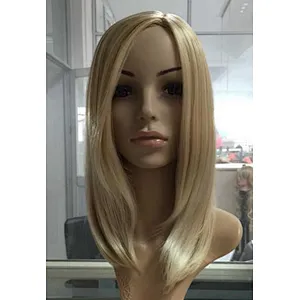 Longzhao wholesale Best selling gold long Silky natural straight wig Synthetic hair for women