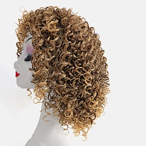 Longzhao Beauty Amazon Hot Sale Black Cheap Synthetic Hair Women Deep Wave Wigs