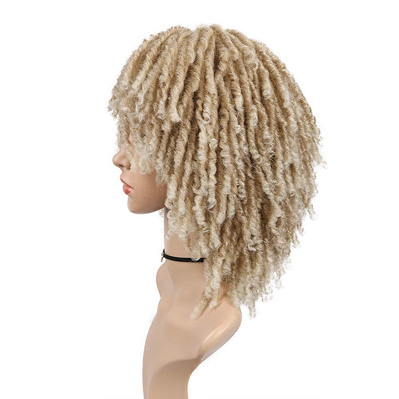 Longzhao Finger Waves Synthetic Hair Wig Heat Resistant Short Wigs for African American Women Pixie Cut Cute Wigs