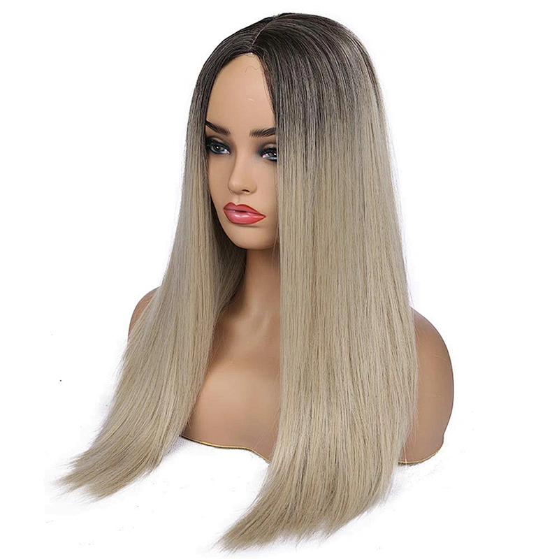 Longzhao synthetic hair ombre color Long straight wig