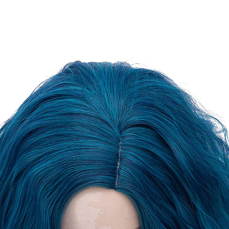 Longzhao 14 Inch Cosplay Vendor Cheap Curly Water Wave Ombre Blue Body Wave Short Bob For Black Women Synthetic Hair Wigs