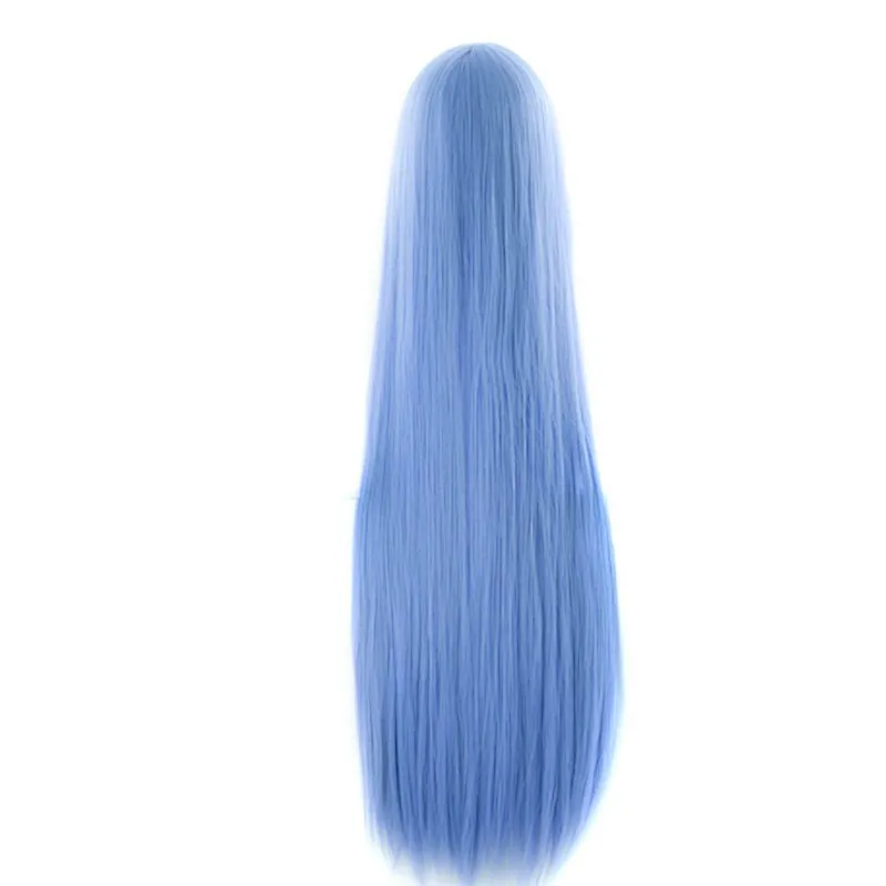 Longzhao Hot Selling Wholesale Long Silky Straight Ombre Blue Color Wigs Cosplay Heat Resistant Synthetic Wigs For Black Women