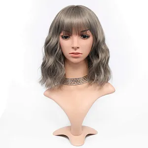 Longzhao Beauty cosplay colorful water wave Wholesale factory price kinky curly synthetic short hair wigs for women
