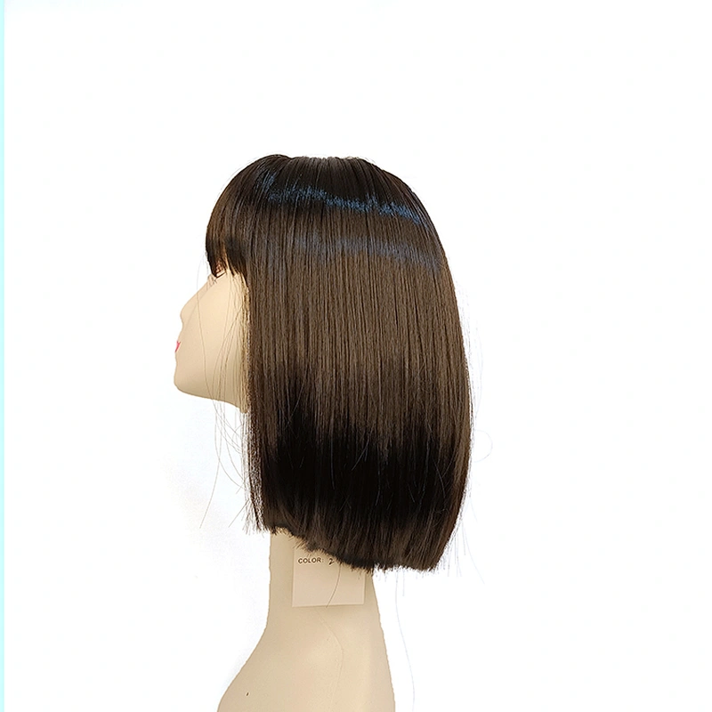 Longzhao Beauty Wholesale Short Bob Red Wig With Bangs For Black Women 14 Inch Afro Kinky Loose Curly Wave Synthetic Hair Wigs
