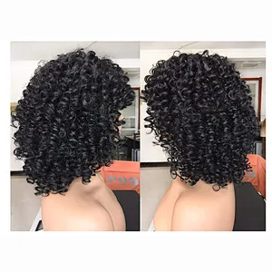 Hot Kinky Curly Synthetic Wig Medium Wholesale Afro Long Black Wigs For Black Women Heat Resistant Fiber