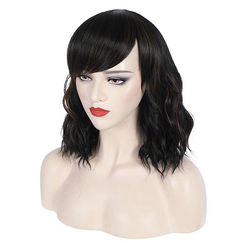 Cheap Price Afro Synthetic Short Kinky Curly Bob Wig New Style Black Hair Bob Wigs With Bangs For Black Women