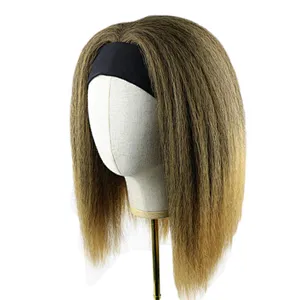 Longzhao Multi Size long Silky natural Straight Wig with Hairband Synthetic hair for women