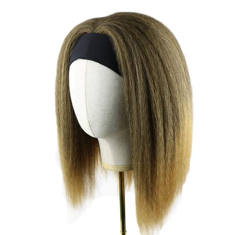 Longzhao Multi Size long Silky natural Straight Wig with Hairband Synthetic hair for women