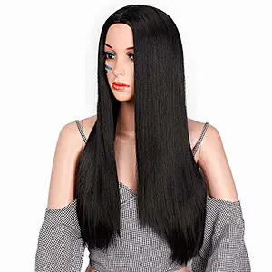 Longzhao wholesale heat resistant long straight synthetic hair wigs for women