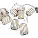 Origami mini paper lantern string lighting paper garland 10leds for party decoration