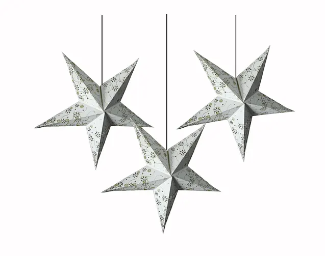 HKH glitter paper star lantern glitter paper star lamp