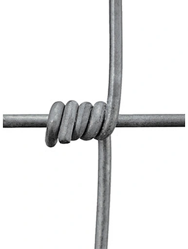 Hinge joint field fence manufacture