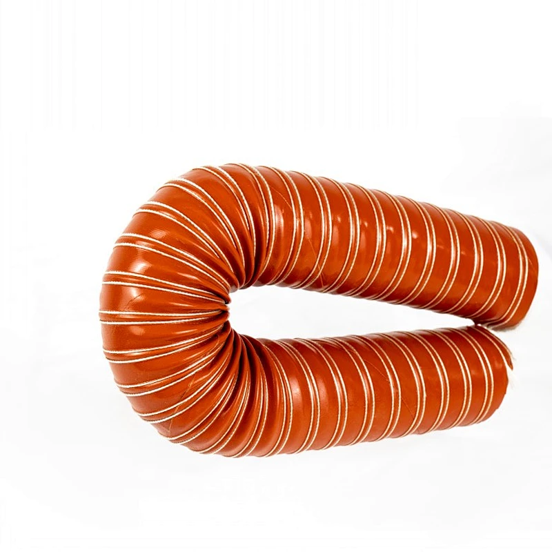 Red Silicone Air Duct, High Temperature Resistant Hose, 300 Degree Steel Wire Hose, Exhaust Pipe, Hot Air Pipe, Silicone Hose
