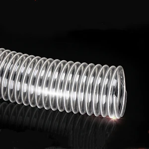 PVC Duct Industrial Woodworking Vacuum Pipe Transparent Steel Wire Hose Opener Plastic Corrugated Pipe Telescopic Ventilation Pipe