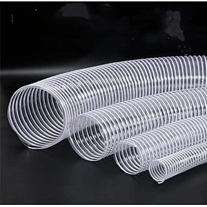 PVC Duct Industrial Woodworking Vacuum Pipe Transparent Steel Wire Hose Opener Plastic Corrugated Pipe Telescopic Ventilation Pipe