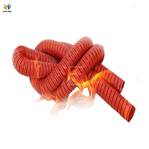 Red Silicone Air Duct, High Temperature Resistant Hose, 300 Degree Steel Wire Hose, Exhaust Pipe, Hot Air Pipe, Silicone Hose