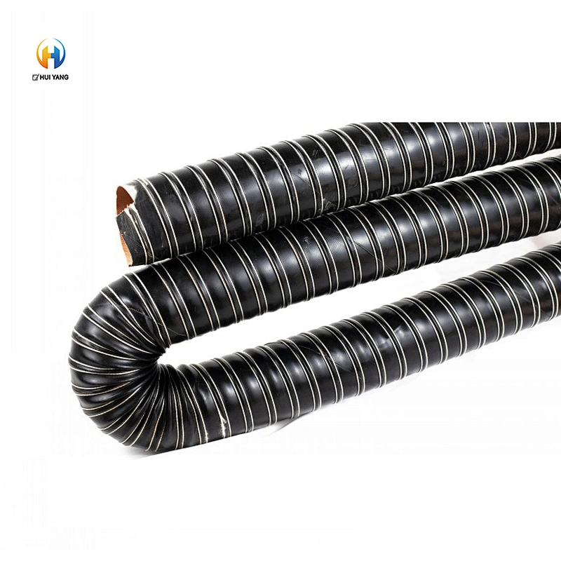 Black Silicon Double Layer Hose High Temperature Duct Hose Pipe Round Orange Flame Retardant Double Coated