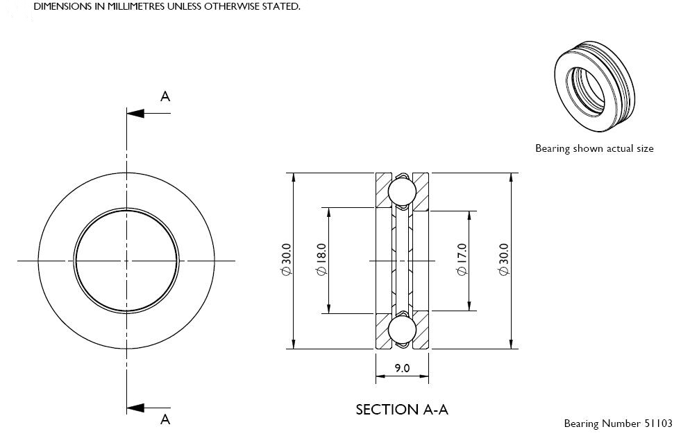 Thrust ball bearings, single direction
