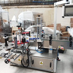 Automatic sticker labeling machine plastic glass round/flat shape bottle one side/double sides transparent label
