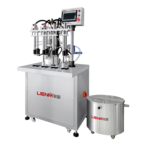 vacuum liquid filler four heads liquid filling machine negative pressure perfume filling machine