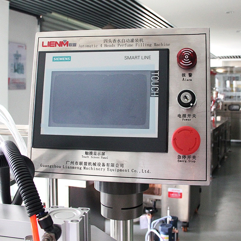 vacuum liquid filler four heads liquid filling machine negative pressure perfume filling machine