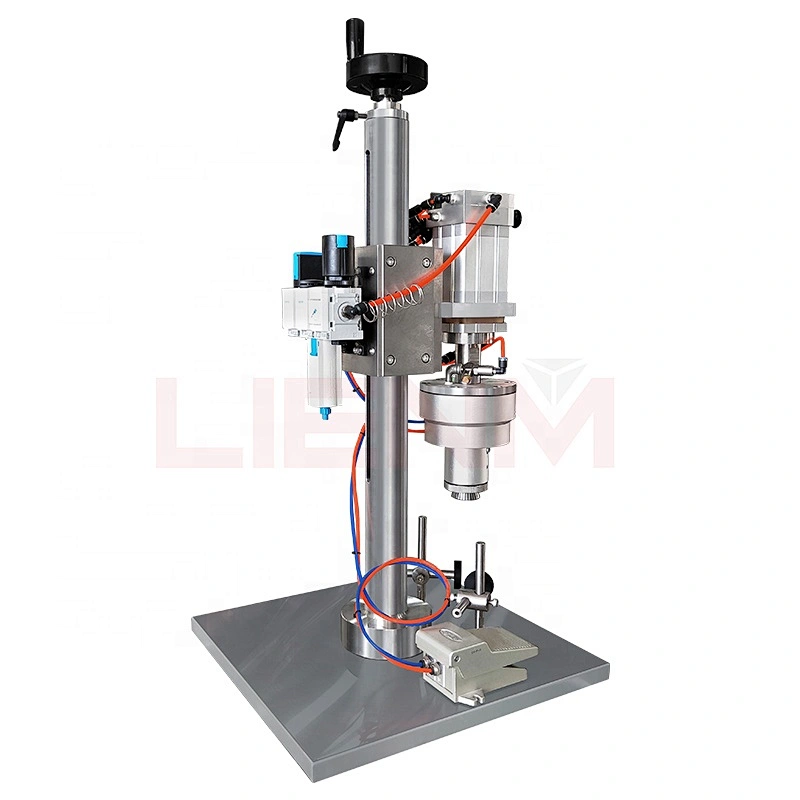 LIENM Pneumatic Crimper Crimping Machine Price Manual Sealer Semi Auto Crimp Machine for Perfume Bottles