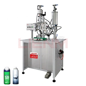 Automatic Canning Machine Sunblock Spray Body Splash Can Filling Crimping Machine for Aerosol Can Production Line