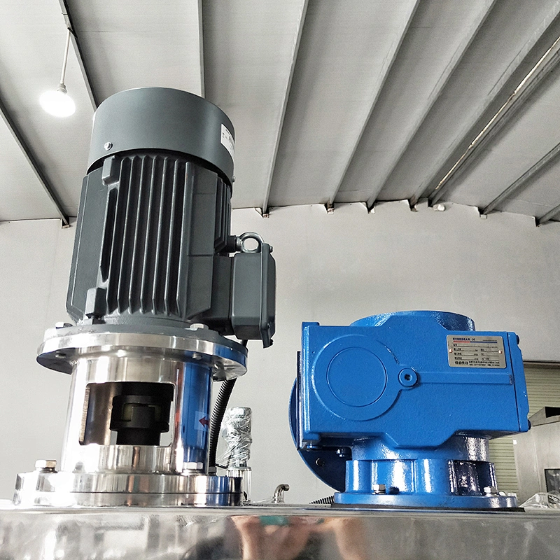 Liquid Mixing Tank With Agitator Chemical Blending Tank Jacketed Heating Mixing Vessel