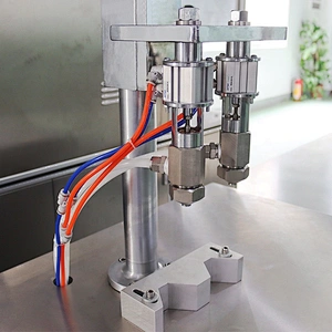 Semi Automatic Pneumatic Aerosol Filling Sealing Packing Machine Air Freshener Body Spray Insecticide Can Filling Line