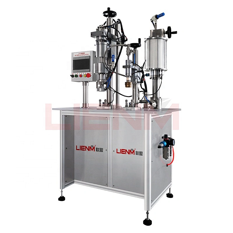 BOV Aerosol Valve Making Machine Spray Bottle Fill Crimping Machine Body Mist Filling Capping for Aerosol Can Production Line